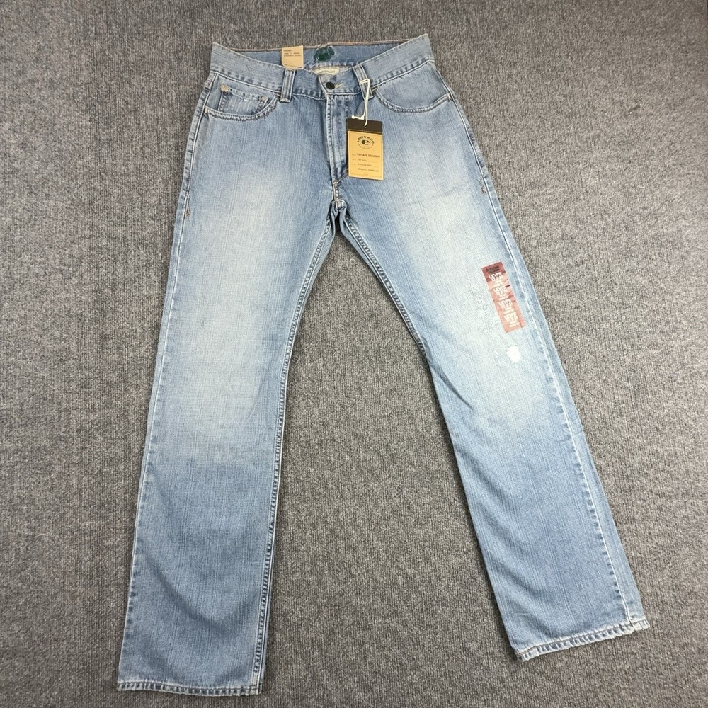 Levis 539 Vintage Straight Jeans Mens 32x32 Light Wash Relaxed Distressed Denim